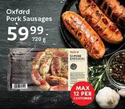 Oxford Freshmarket Oxford Pork Sausages offer