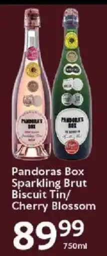 Oxford Freshmarket Pandoras Box Sparkling Brut Biscuit Tin/ Cherry Blossom offer