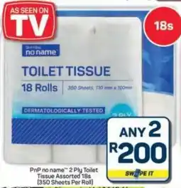 Pick n Pay Hypermarket PnP no name 2 Ply Toilet Tissue Assorted offer