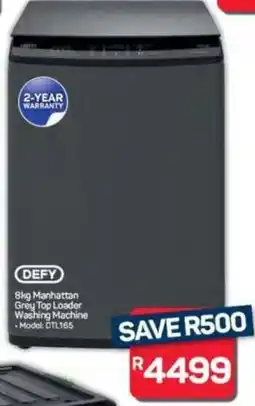 Pick n Pay Hypermarket Defy Manhattan Grey Top Loader Washing Machine offer