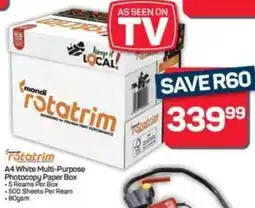 Pick n Pay Hypermarket Mondi Rotatrim A4 White Multi-Purpose Photocopy Paper Box offer