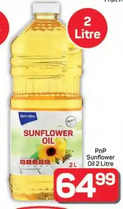 Pick n Pay Hypermarket PnP Sunflower Oil 2 Litre offer