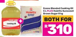 Game Econo Blended Cooking Oil 5L PLUS Huletts Sunsweet Brown Sugar 8kg offer