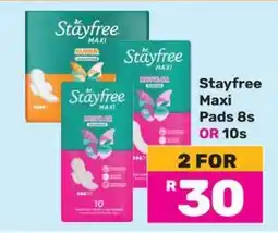 Game Stayfree Maxi Pads 8s or 10s offer