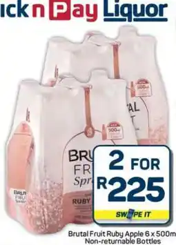 Pick n Pay Hypermarket Brutal Fruit Ruby Apple 6 x 500ml offer