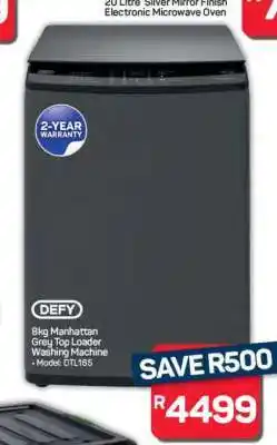 Pick n Pay Hypermarket Defy 8Kg Manhattan Grey Top Loader Washing Machine offer