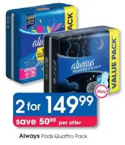 Clicks Always Pads Quattro Pack offer