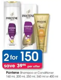 Clicks Pantene Shampoo or Conditioner offer