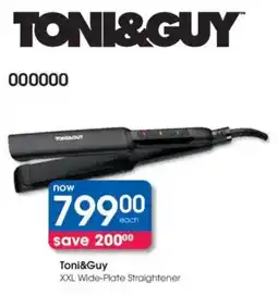 Clicks Toni&Guy XXL Wide-Plate Straightener offer