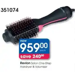 Clicks Revlon Salon One-Step Hairdryer & Volumiser offer