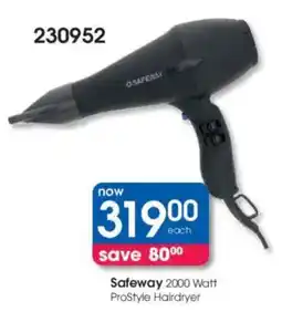 Clicks Safeway 2000 Watt ProStyle Hairdryer offer