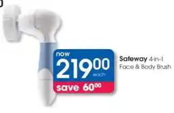 Clicks Safeway 4-in-1 Face & Body Brush offer