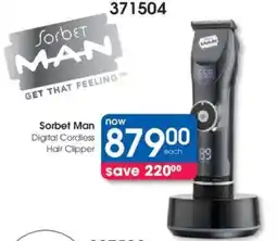 Clicks Sorbet Man Digital Cordless Hair Clipper offer