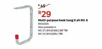 Leroy Merlin Multi-purpose hook hang it all no.6 offer