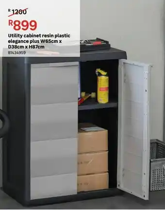 Leroy Merlin Utility cabinet resin plastic elegance plus w65cm x d38cm x h87cm offer