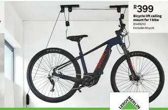 Leroy Merlin Bicycle lift ceiling mount for 1 bike offer