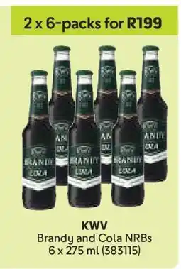 Makro KWV Brandy and Cola NRBs offer