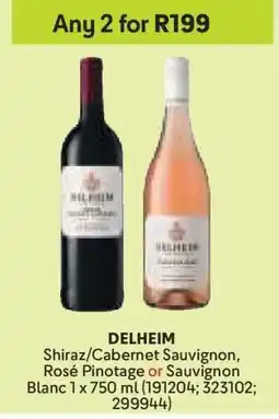 Makro DELHEIM Shiraz/Cabernet Sauvignon, Rosé Pinotage or Sauvignon Blanc offer