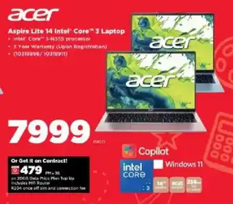 HiFi Corp Acer Aspire Lite 14 Intel Core 3 Laptop offer