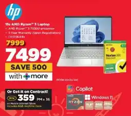 HiFi Corp Hp 15s AMD Ryzen 3 Laptop offer