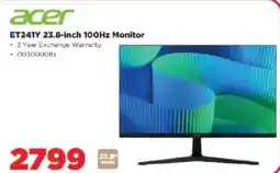 HiFi Corp Acer ET241Y 23.8-inch 100Hz Monitor offer