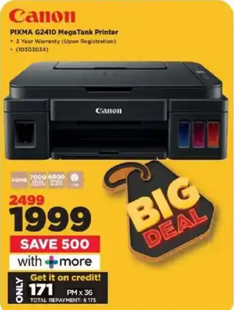 HiFi Corp Canon PIXMA G2410 MegaTank Printer offer