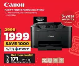 HiFi Corp Canon MAXIFY MB2140 Multifunction Printer offer