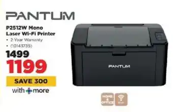 HiFi Corp Pantum P2512W Mono Laser Wi-Fi Printer offer