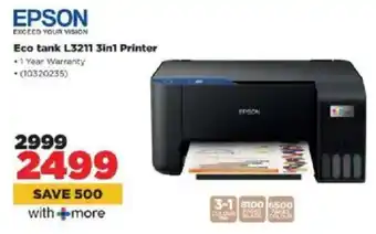 HiFi Corp Epson Eco tank L3211 3in1 Printer offer