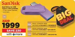 HiFi Corp SanDisk Dual Drive Go USB Type-C 1TB Lavender offer
