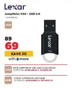 HiFi Corp Lexar JumpDrive V40 USB 2.0 offer