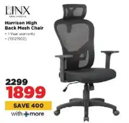 HiFi Corp Linx Harrison High Back Mesh Chair offer