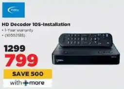 HiFi Corp DStv HD Decoder 10S-Installation offer