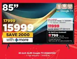 HiFi Corp Skyworth 85-inch QLED Google TV-85Q6600H offer