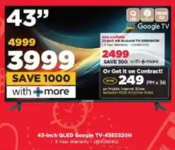 HiFi Corp Skyworth 43-inch QLED Google TV-43E5520H offer