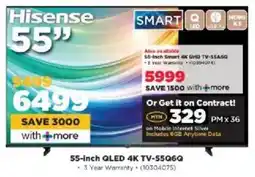 HiFi Corp Hisense 55-inch QLED 4K TV-55Q6Q offer