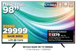 HiFi Corp Hisense 98-inch QLED 4K TV-98Q6Q offer