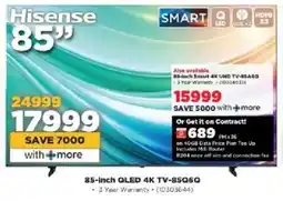 HiFi Corp Hisense 85-inch QLED 4K TV-85Q6Q offer