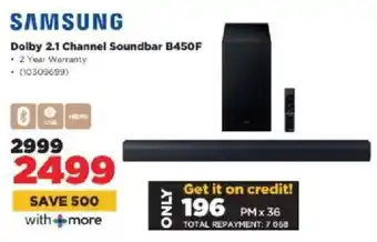 HiFi Corp Samsung Dolby 2.1 Channel Soundbar B450F offer