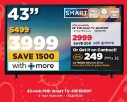 HiFi Corp Samsung 43-inch FHD Smart TV-43F6000F offer