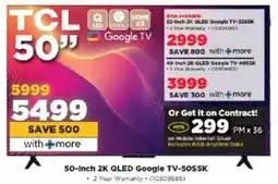 HiFi Corp TCL 50-Inch 2K QLED Google TV-50S5K offer