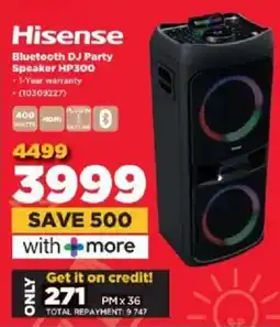 HiFi Corp Hisense Bluetooth DJ Party Speaker HP300 offer