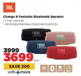 HiFi Corp JBL Charge 6 Portable Bluetooth Speaker offer