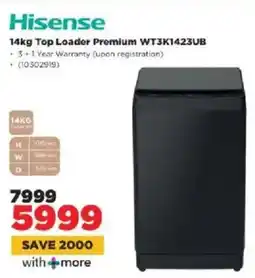 HiFi Corp Hisense Top Loader Premium WT3K1423UB offer