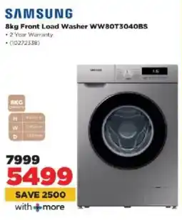 HiFi Corp Samsung Front Load Washer WW80T3040BS offer