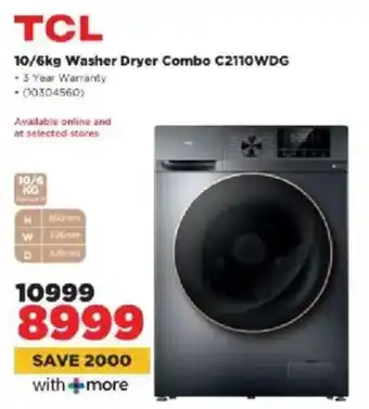HiFi Corp TCL Washer Dryer Combo C2110WDG offer