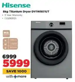 HiFi Corp Hisense Titanium Dryer DV1W801UT offer