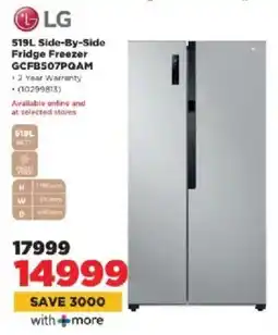 HiFi Corp LG Side-By-Side Fridge Freezer GCFB507PQAM offer