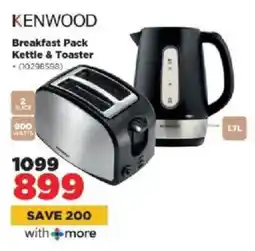 HiFi Corp Kenwood Breakfast Pack Kettle & Toaster offer