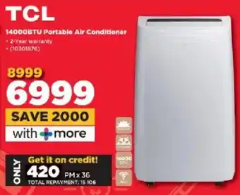 HiFi Corp TCL 14000BTU Portable Air Conditioner offer